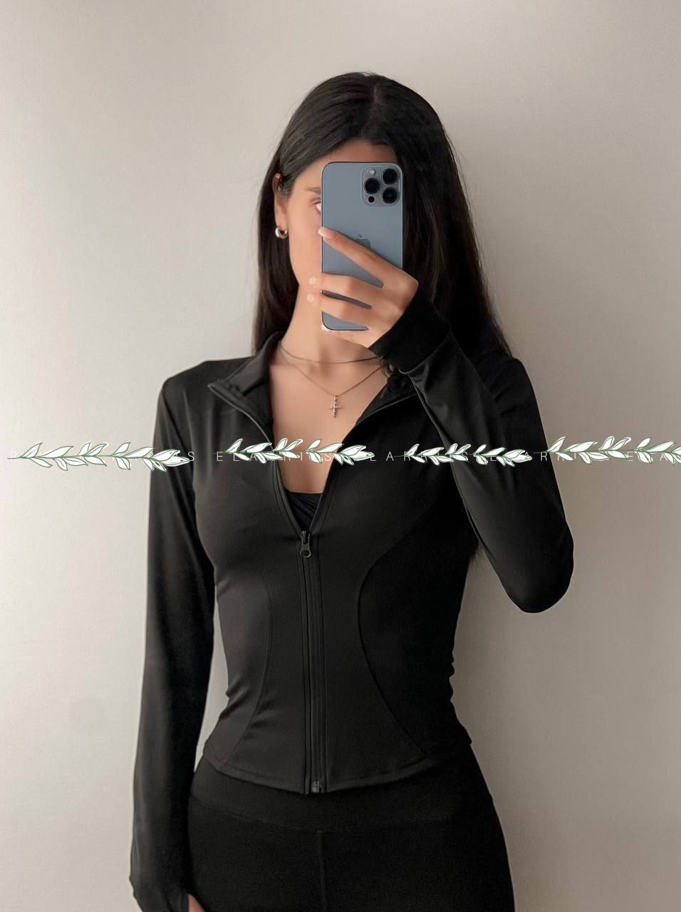سویشرت مشکی فلامنت اسپندکس گرم بالا برند نانو